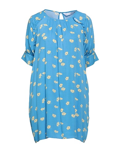 COMPAÑIA FANTASTICA Short dress Sky blue 100% Viscose
