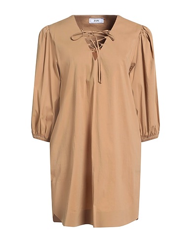 JIJIL Vestito corto Cammello 79% Cotone, 18% Poliammide, 3% Elastan