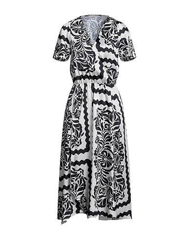 BIANCOGHIACCIO Midi dress Light grey 100% Polyester