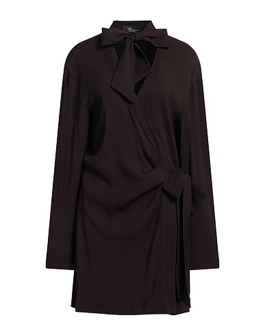 BLUMARINE Short dress Dark brown 54% Acetate, 45% Viscose, 1% Elastane
