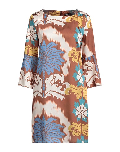 BIANCOGHIACCIO Short dress Camel 100% Polyester