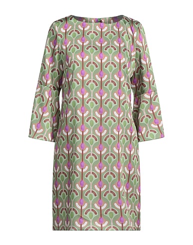 BIANCOGHIACCIO Short dress Light green 100% Polyester