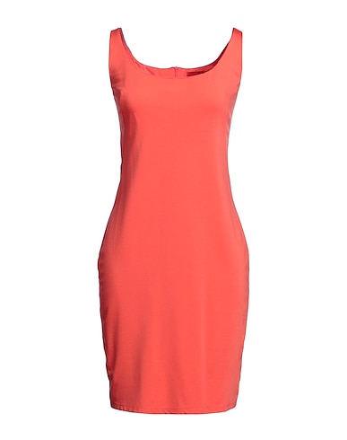MIRELLA MATTEINI Short dress Salmon pink 63% Viscose, 32% Nylon, 5% Elastane