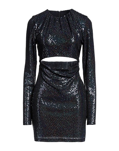 MSGM Short dress Black 87% Polyamide, 8% Polyester, 5% Elastane