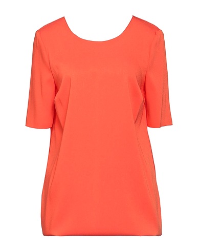 CARLA G. Short dress Orange 67% Acetate, 31% Viscose, 2% Elastane