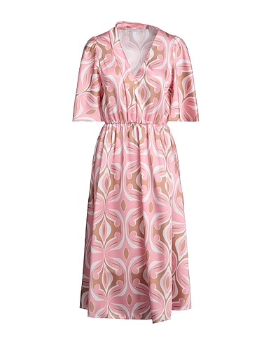 BIANCOGHIACCIO Midi dress Pink 100% Polyester