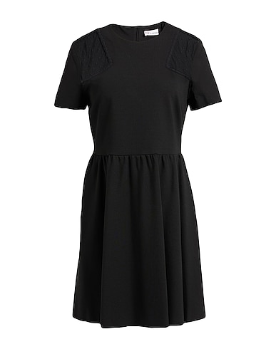 REDValentino Short dress Black 95% Cotton, 5% Polyamide