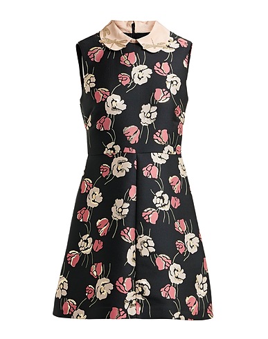 REDValentino Short dress Black 93% Polyester, 7% Metallic fiber