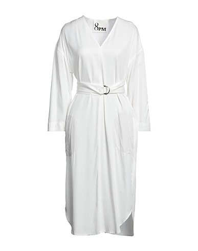 8PM Minivestido Blanco 100% Viscosa