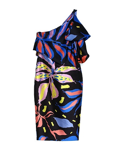 LEAL DACCARETT Vestito midi Nero 81% Poliestere, 19% Seta