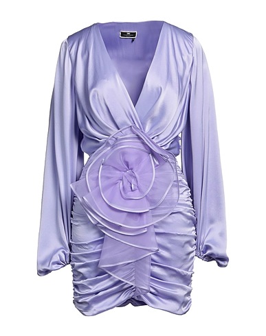 ELISABETTA FRANCHI Kurzes Kleid Lila 100% Seide, Polyester