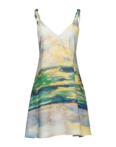 VÌEN Vestito corto Giallo 100% Poliestere