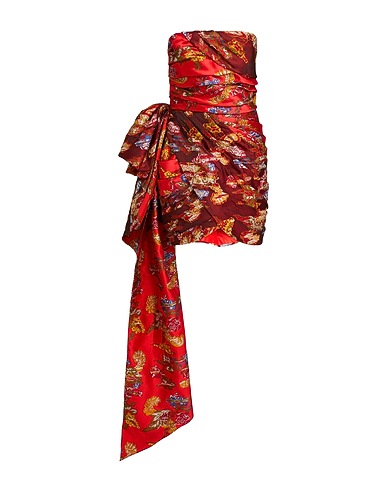 OSCAR DE LA RENTA Sheath dress Red 78% Polyester, 12% Silk, 10% Polyamide