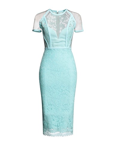 ALEX PERRY Midi dress Turquoise 45% Viscose, 30% Polyester, 25% Polyamide, Nylon