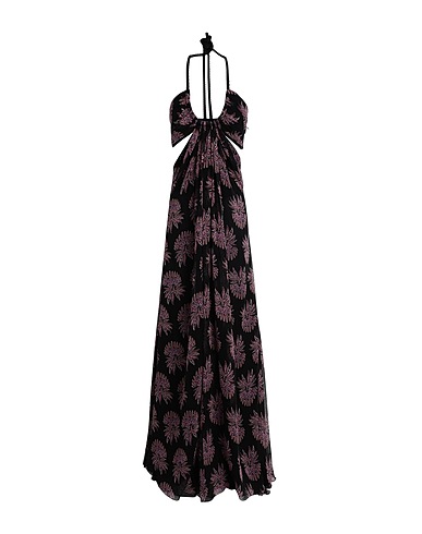 ETRO Long dress Black 100% Silk, Acetate, Polyamide, Cotton, Elastane