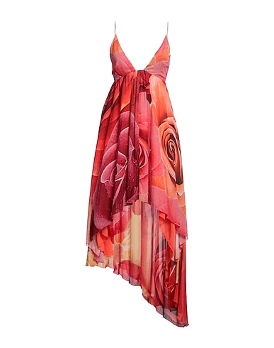 JUST CAVALLI Long dress Orange 100% Viscose