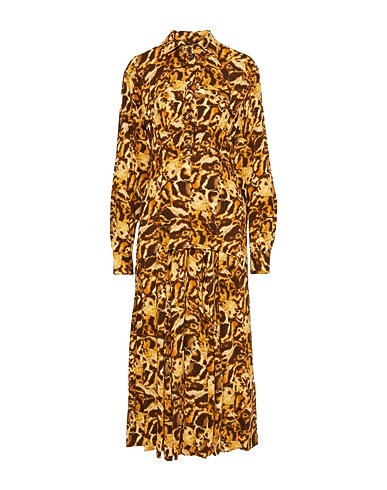 VICTORIA BECKHAM Midi dress Sand 95% Viscose, 5% Elastane, Horn