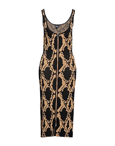 JUST CAVALLI Midi-Kleid Schwarz 65% Viskose, 35% Polyamid
