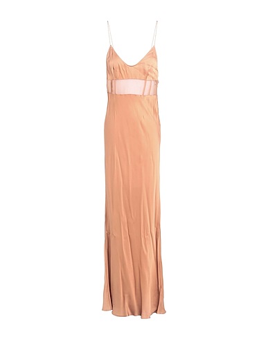 CALVIN KLEIN Long dress Camel 100% Polyester