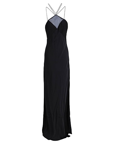 CALVIN KLEIN Long dress Black 99% Viscose, 1% Elastane
