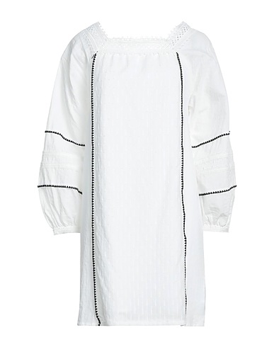 ALPHA STUDIO Short dress White 100% Cotton