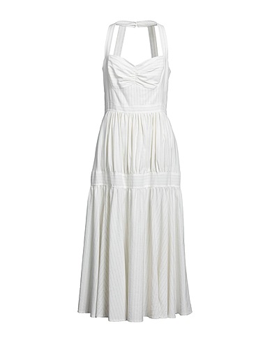 MARISSA WEBB Midi dress Off white 42% Linen, 36% Polyester, 20% Viscose, 2% Elastane