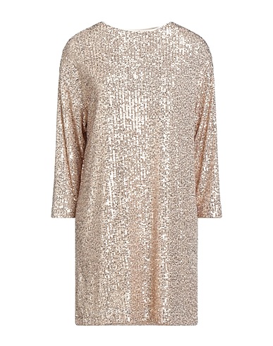 DIANE KRÜGER Short dress Beige 97% Polyester, 3% Elastane