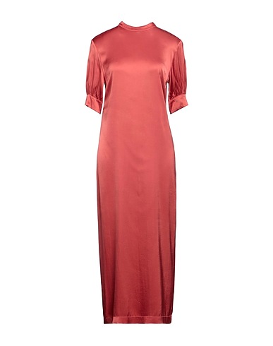 ALESSIA SANTI Midi dress Brick red 97% Viscose, 3% Elastane