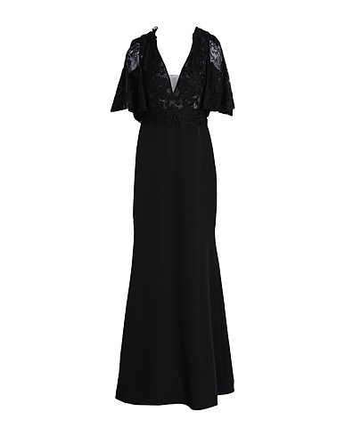 BADGLEY MISCHKA Long dress Black 95% Polyester, 5% Elastane