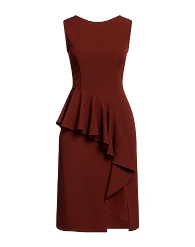 DENNY ROSE Vestito midi Marrone 90% Poliestere, 10% Elastan