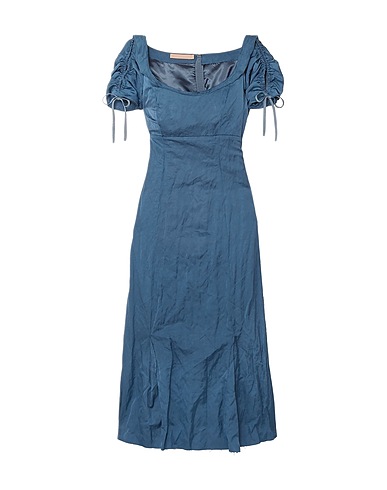 BROCK COLLECTION Midi dress Blue 46% Viscose, 45% Cotton, 9% Upcycled metals