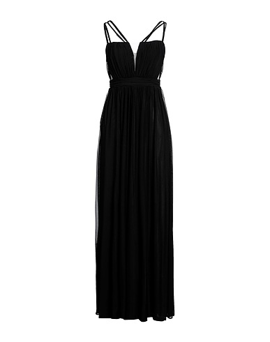 FOREVER UNIQUE Vestito lungo Nero 95% Nylon, 5% Elastan
