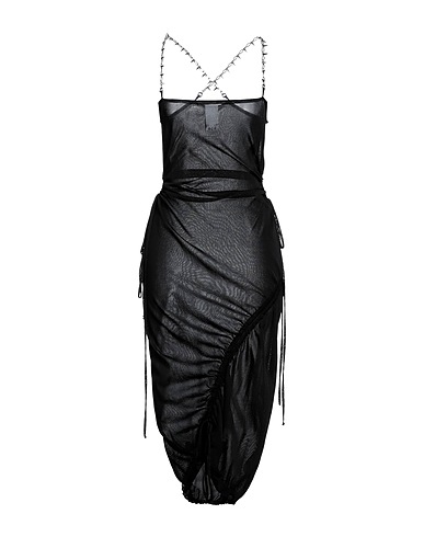 A·C·9 Midi dress Black 65% Viscose, 35% Polyamide