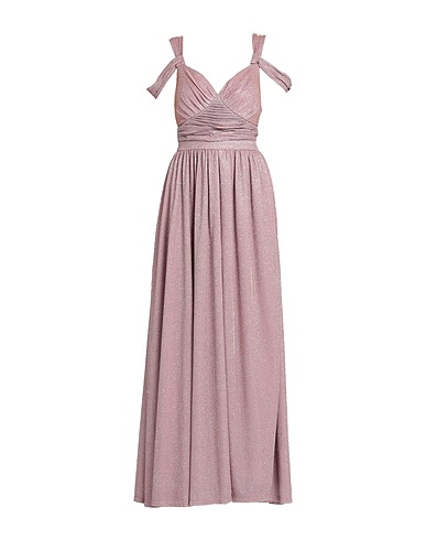 FOREVER UNIQUE Long dress Pink 95% Polyester, 5% Elastane
