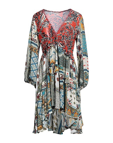 ANJUNA Vestito corto Mattone 100% Viscosa