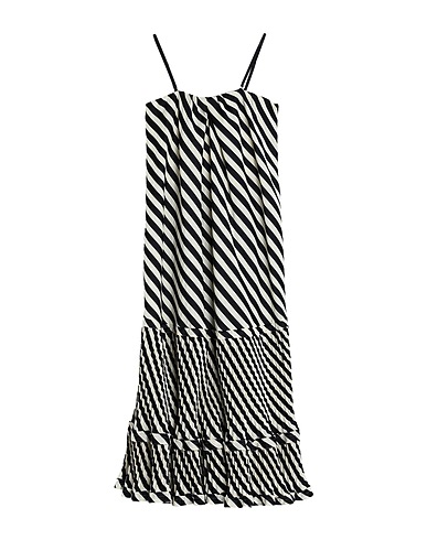 SPORTMAX Midi dress Black 52% Polyester, 41% Cotton, 7% Acetate