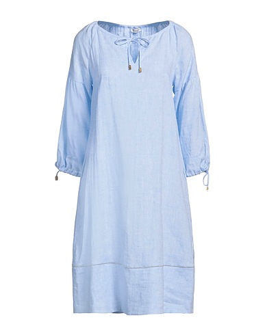PESERICO Midi dress Sky blue 100% Linen