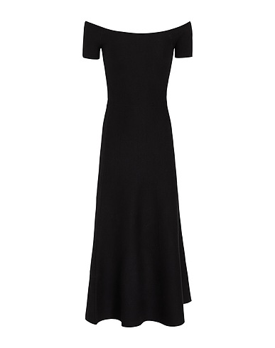 8 by YOOX Midi-Kleid COLD SHOULDER MAXI DRESS
 Schwarz 73% Viskose, 27% Recyceltes Polyamid