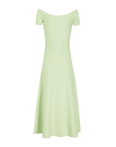 8 by YOOX Midi dress COLD SHOULDER MAXI DRESS
 Light green 73% Viscose, 27% Recycled polyamide