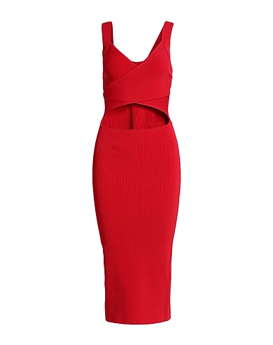 ALICE + OLIVIA Midi dress Red 62% Viscose, 35% Nylon, 3% Elastane