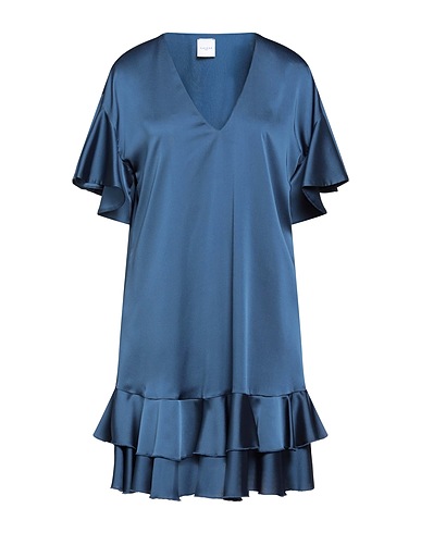GAëLLE Paris Short dress Slate blue 97% Polyester, 3% Elastic fibres