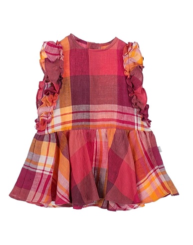 IL GUFO Vestido para bebé  Plum 100% Linen