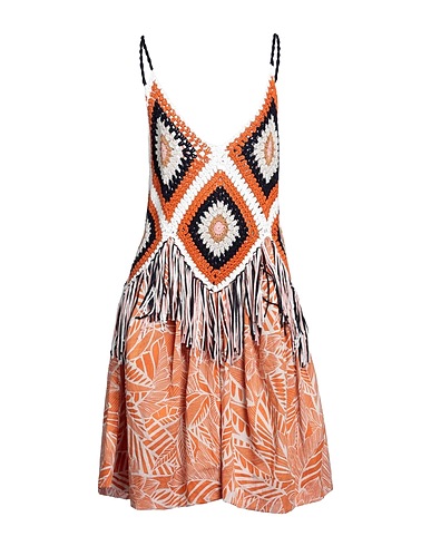 ACTITUDE by TWINSET Vestito corto Arancione 100% Acrilico, Cotone