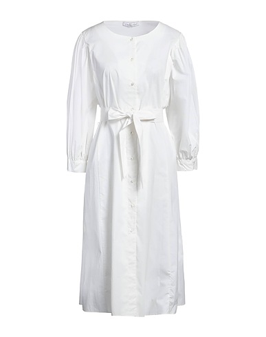 CARACTÈRE Midi dress White 100% Cotton