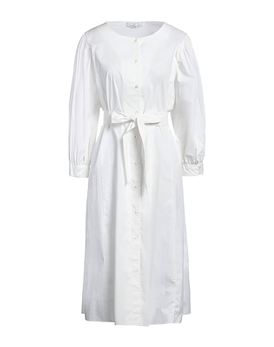 CARACTÈRE Midi dress BIANCO 100% Cotton