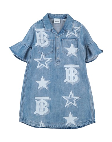 BURBERRY Hemdkleid Blau 100% Baumwolle
