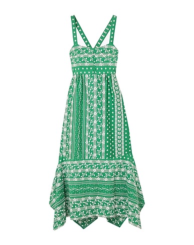 ERDEM Midi dress Green 88% Cotton, 12% Silk