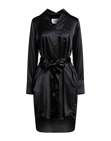 MAX & MOI Shirt dress Black 95% Silk, 5% Elastane