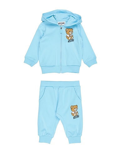 MOSCHINO BABY Completo Baby  Celeste 100% Cotone