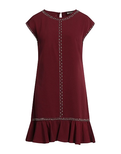KORALLINE Short dress Burgundy 90% Rayon, 5% Polyester, 5% Elastane